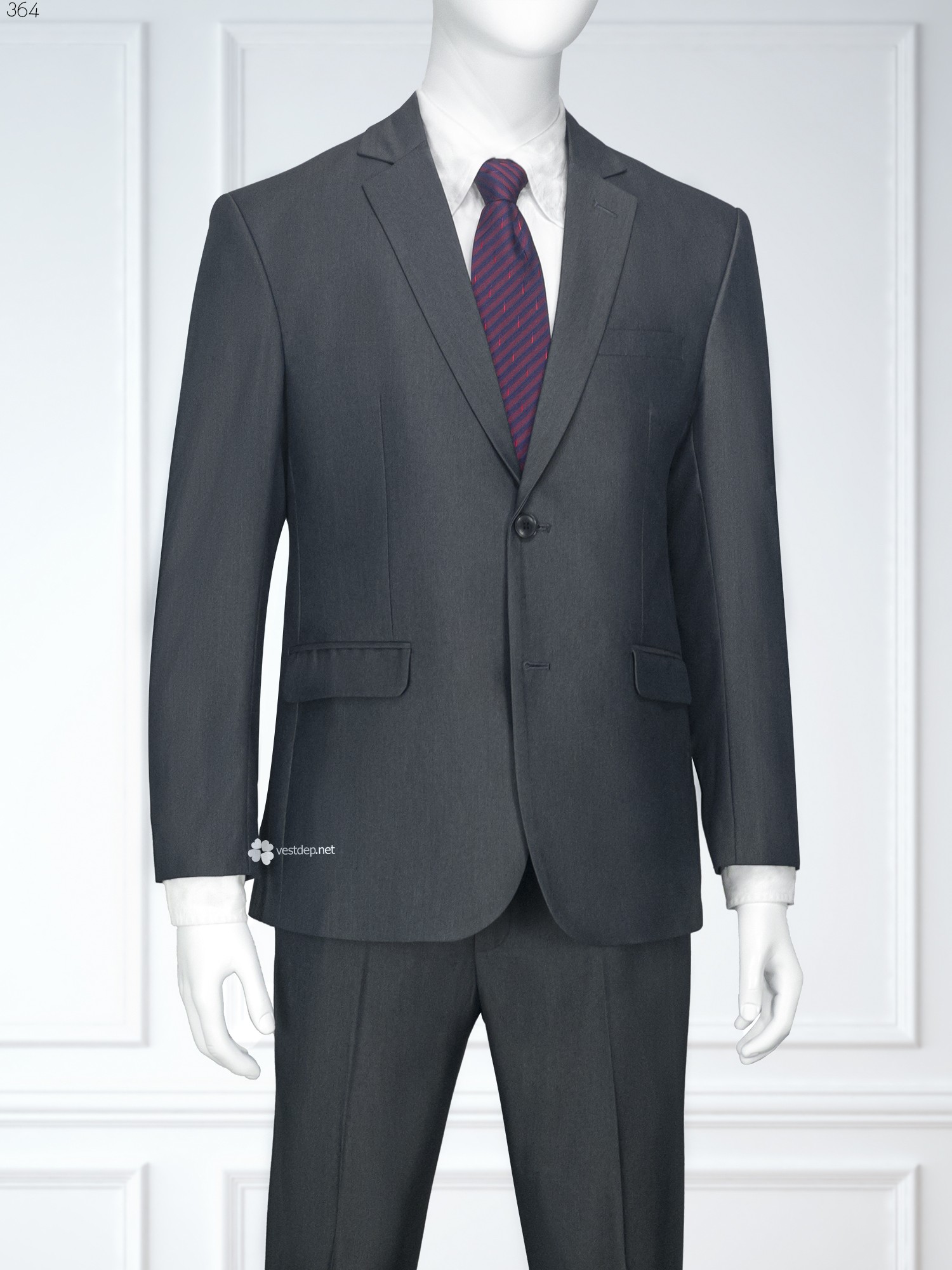 364 Bộ Vest trung niên xám 2 nút #0