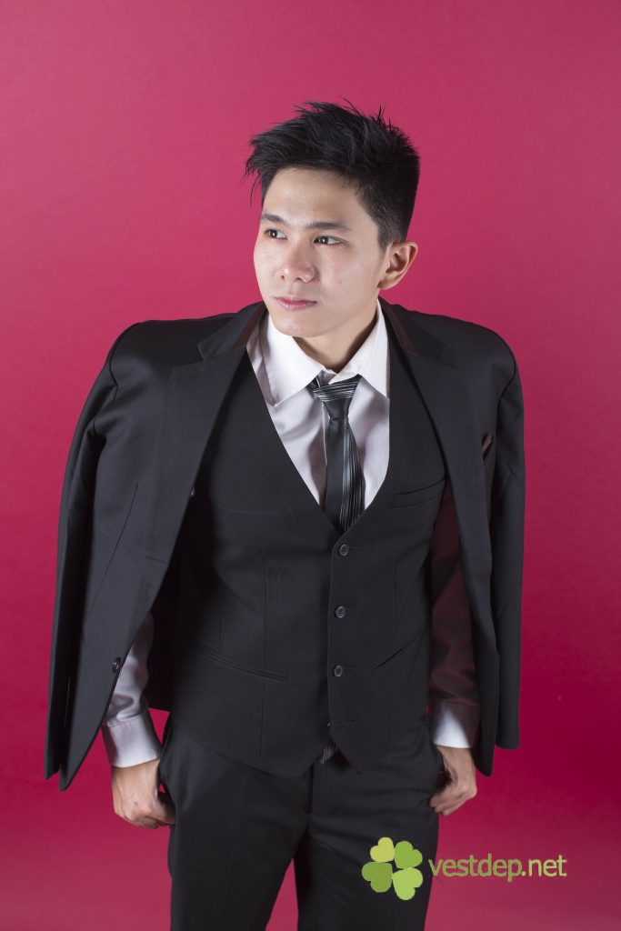 Áo gi lê nam đen