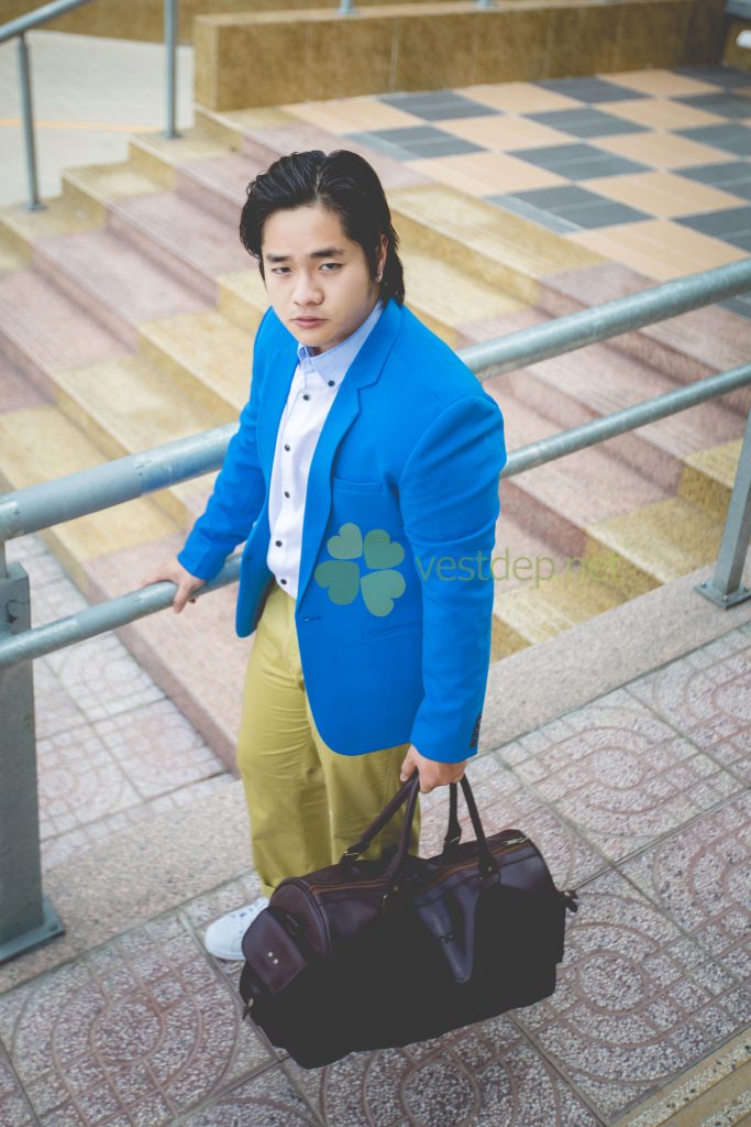 Vest nam công sở màu xanh 2015