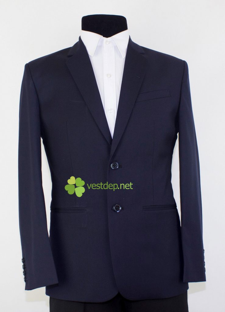 vest công sở xanh đen 2 nút