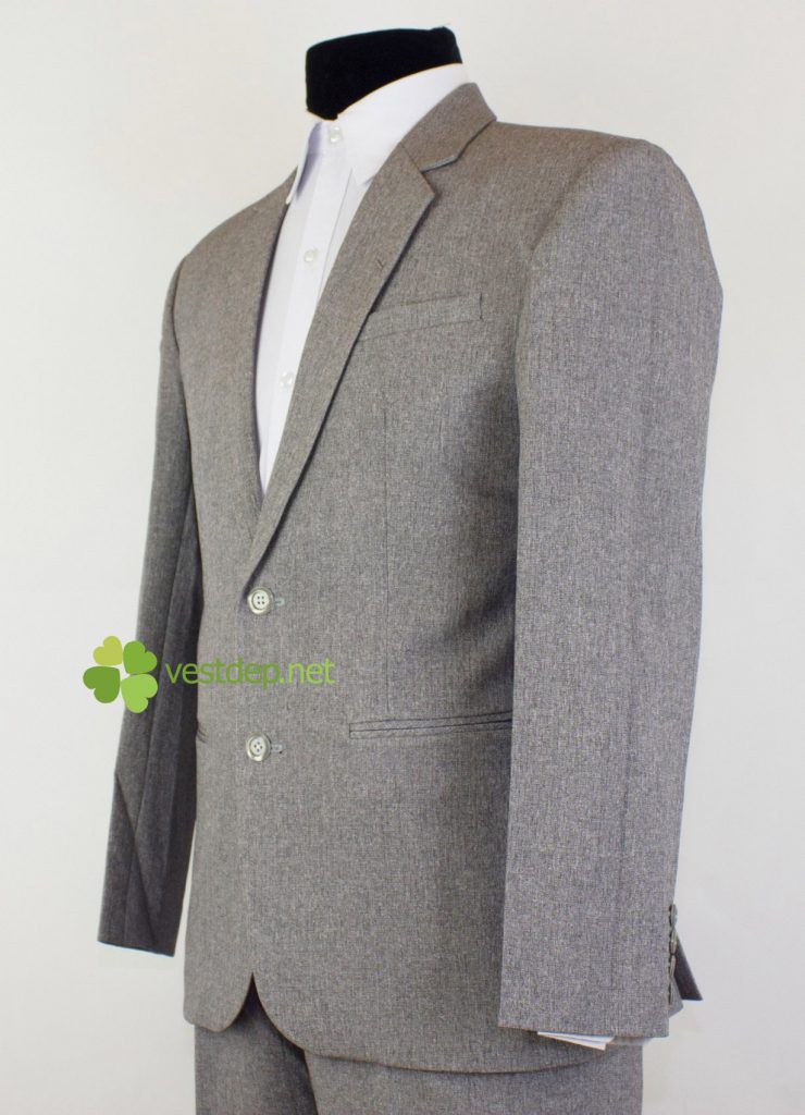 vest ông sui 2 nút xám muối tiêu