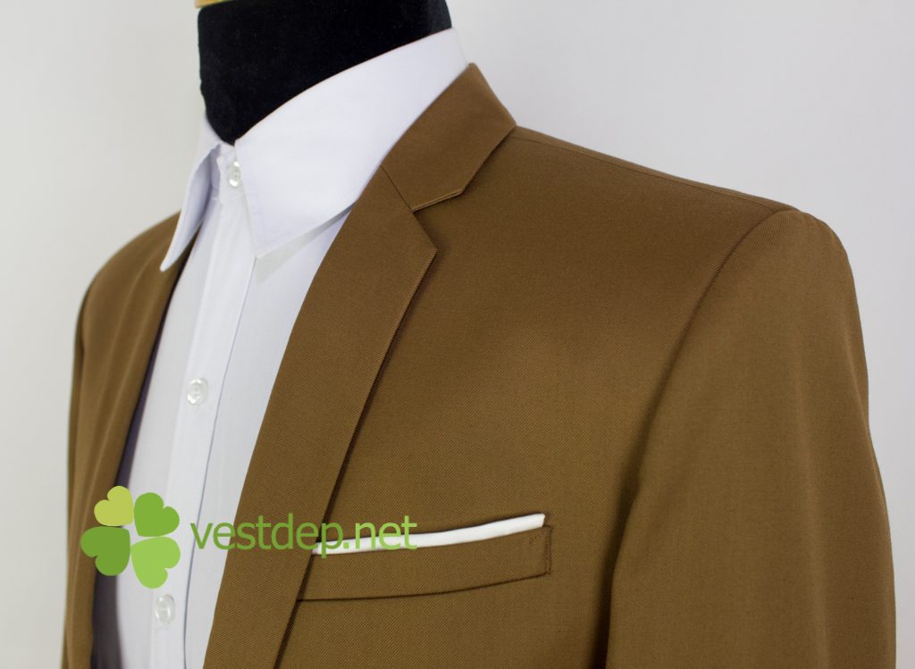 vest hàn quốc màu nâu da bò sáng
