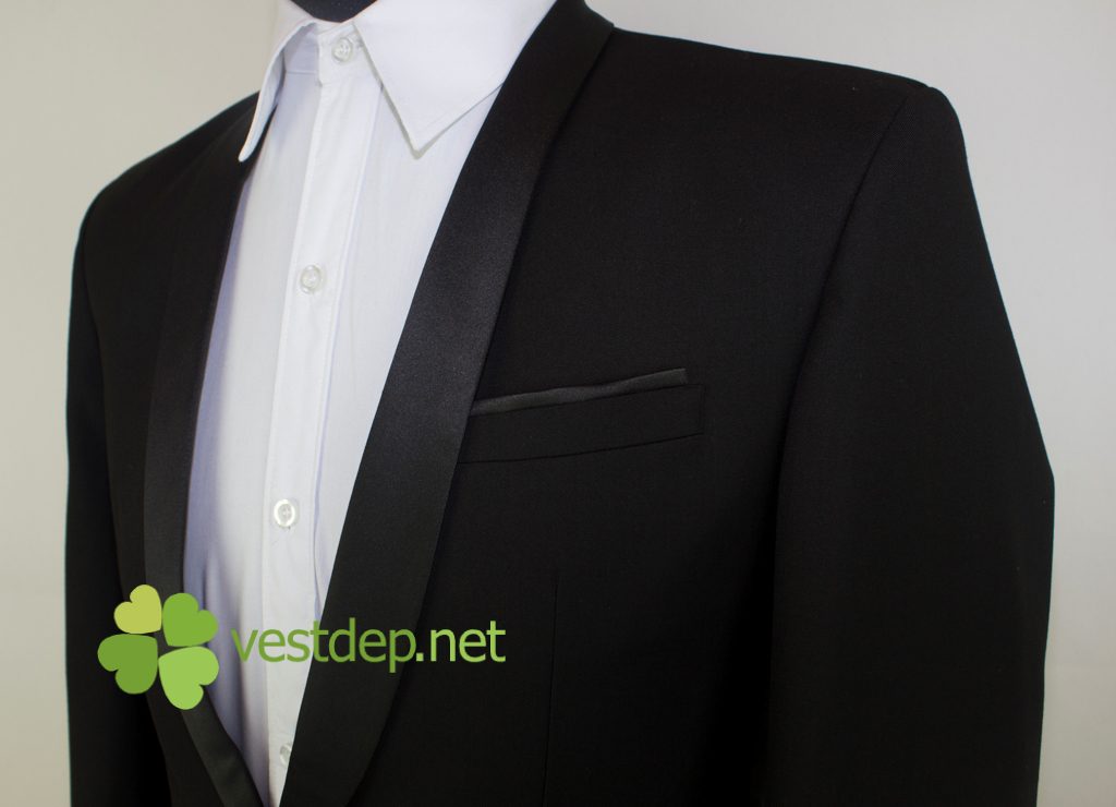 vest nam đen cổ sam đen