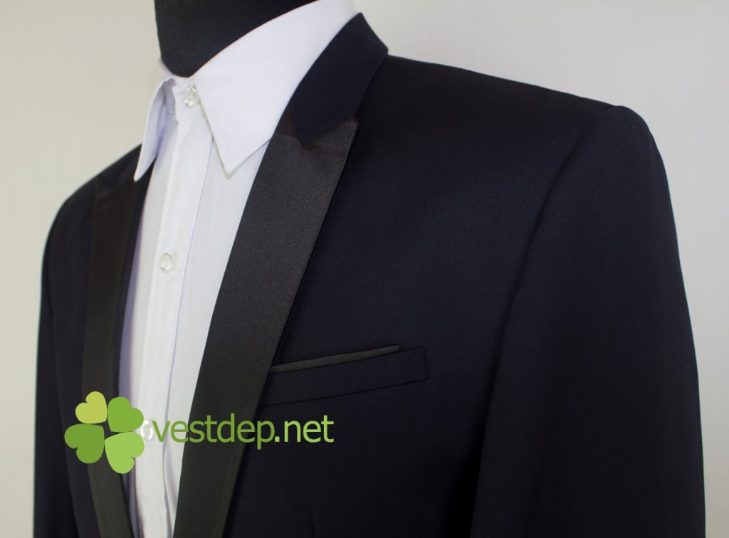 vest nam xanh đen ve ngóc viền đen