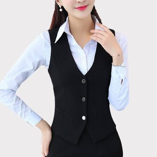 Nữ doanh nhân hiện đại mặc vest gile công sở