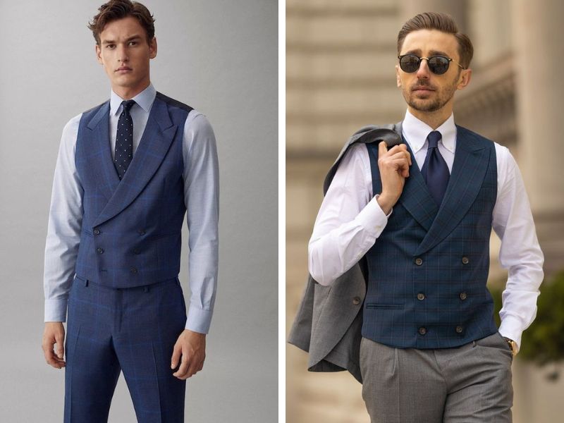 Cặp đôi mặc áo gile vest theo phong cách streetwear cá tính