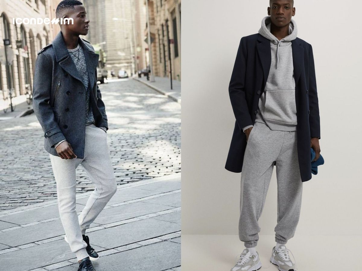 Áo dạ nam Hàn Quốc dáng ngắn kết hợp sneaker trẻ trung