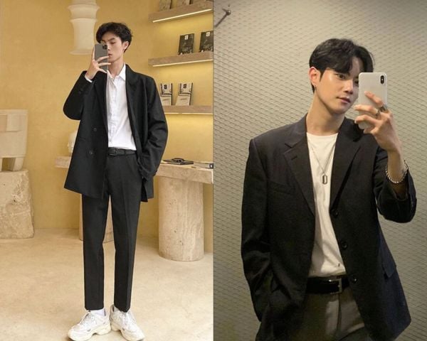 Suit oversized phong cách Hàn Quốc trong street style