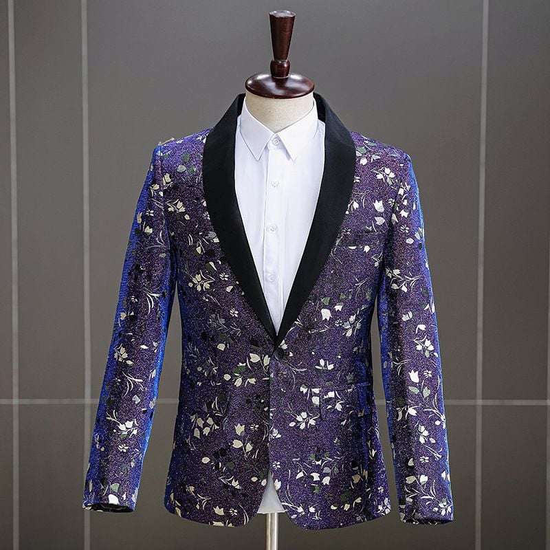 Áo vest nam dự tiệc sang trọng chất liệu nhung ánh kim