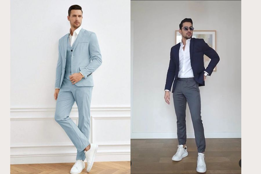 Đồng phục vest unisex phối sneaker trẻ trung