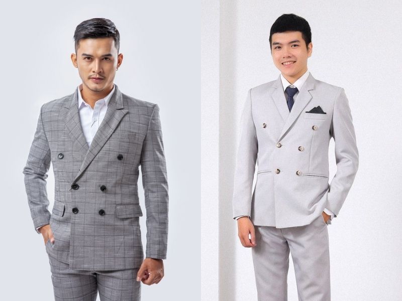 Các mẫu com lê nam slim fit và double-breasted thời thượng
