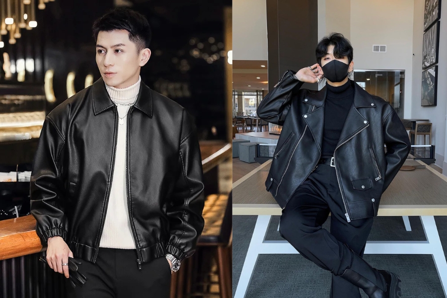Idol Hàn Quốc diện áo vest da slim-fit phong cách trẻ trung