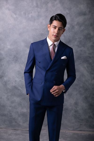 Vest cưới nam double-breasted sang trọng