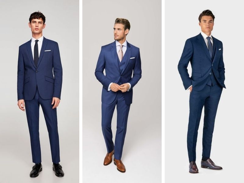"Vest nam công sở màu xanh navy hiện đại