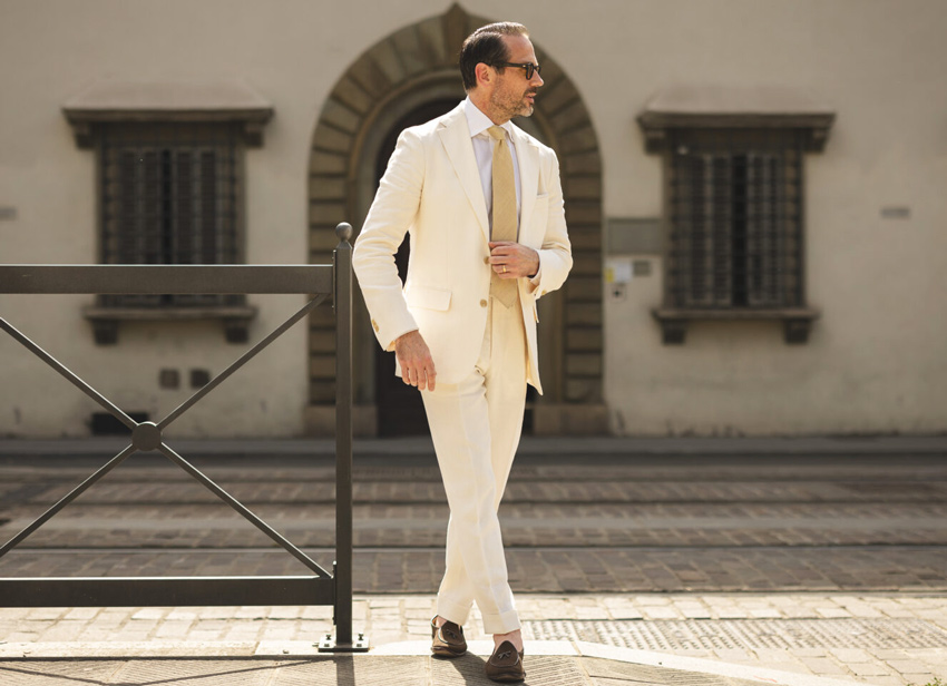 Vest linen trắng phong cách mùa hè thanh lịch