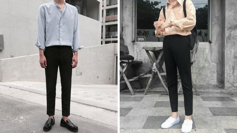 Phong cách áo vest oversize nữ mix với quần jeans rách